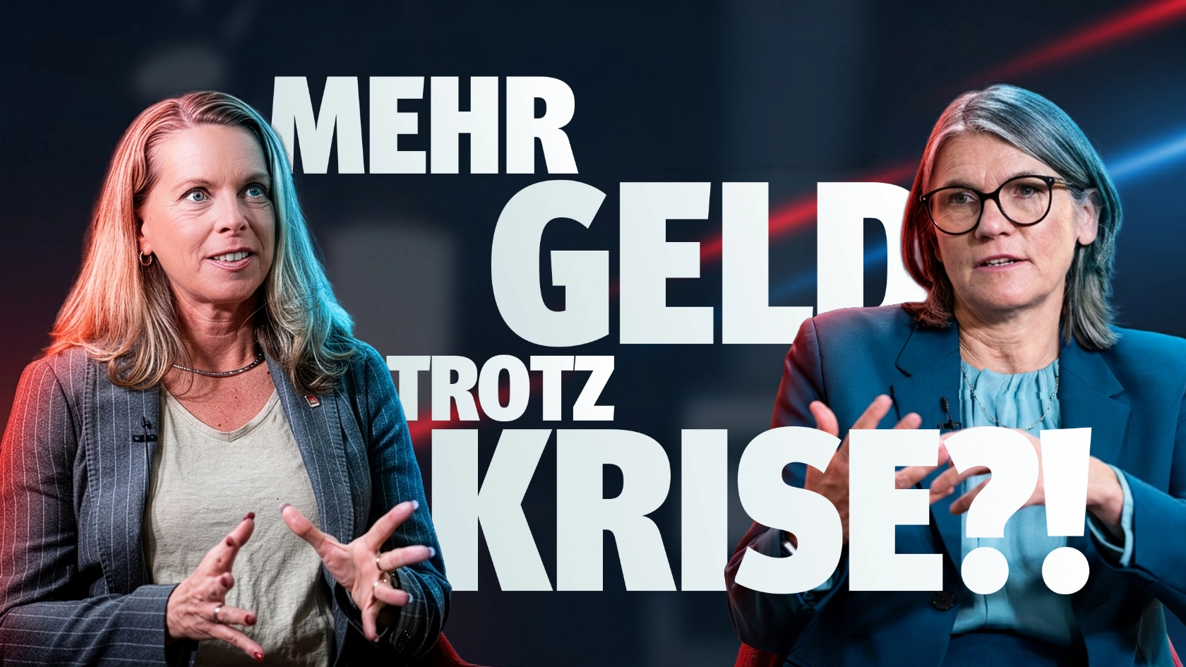 Christiane Benner und Nadine Boguslawski sprechen über das Thema "Mehr Geld trotzt Krise?!