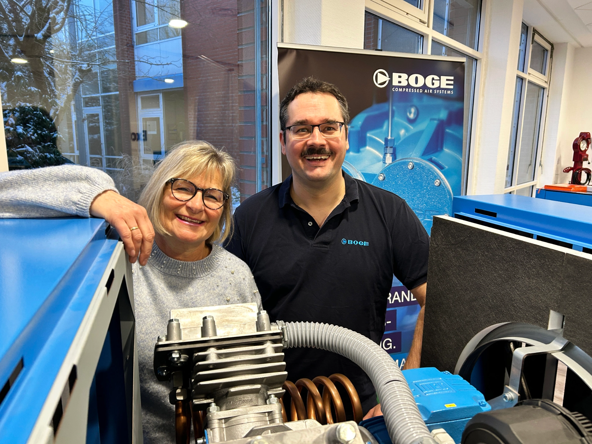 Ein starkes Team für die Beschäftigten bei Boge:<br/>Christian Klingberg und Claudia Wipijewski.