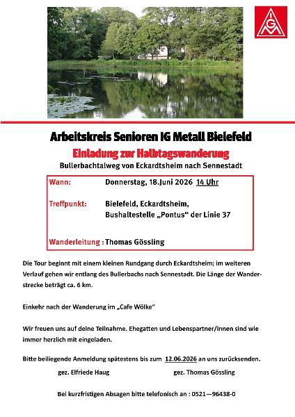 Einladung: Wanderung Bullerbachtalweg