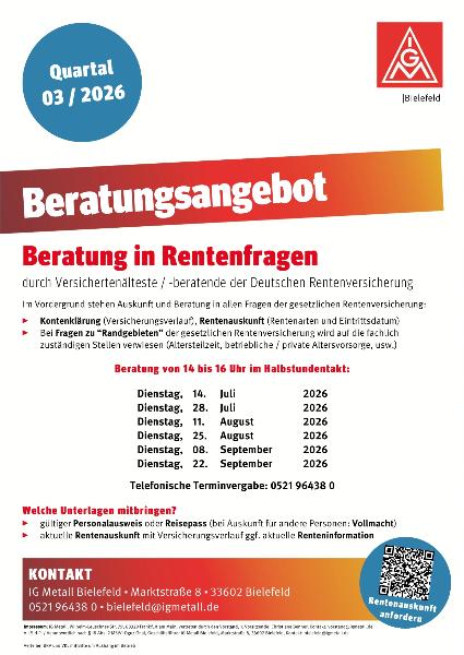 Versichertenberatung Quartal 03 / 2026