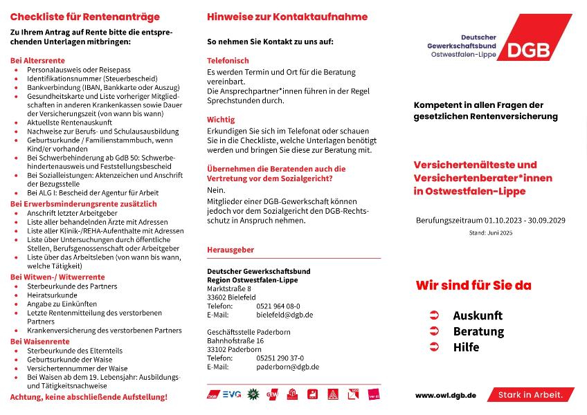 Versichertenälteste und -berater 06-2025 DGB OWL