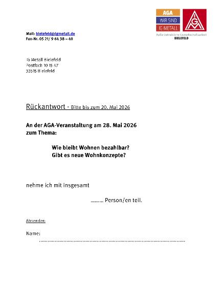 Anmeldung Info-Nachmittag 
